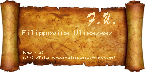 Filippovics Ulisszesz névjegykártya